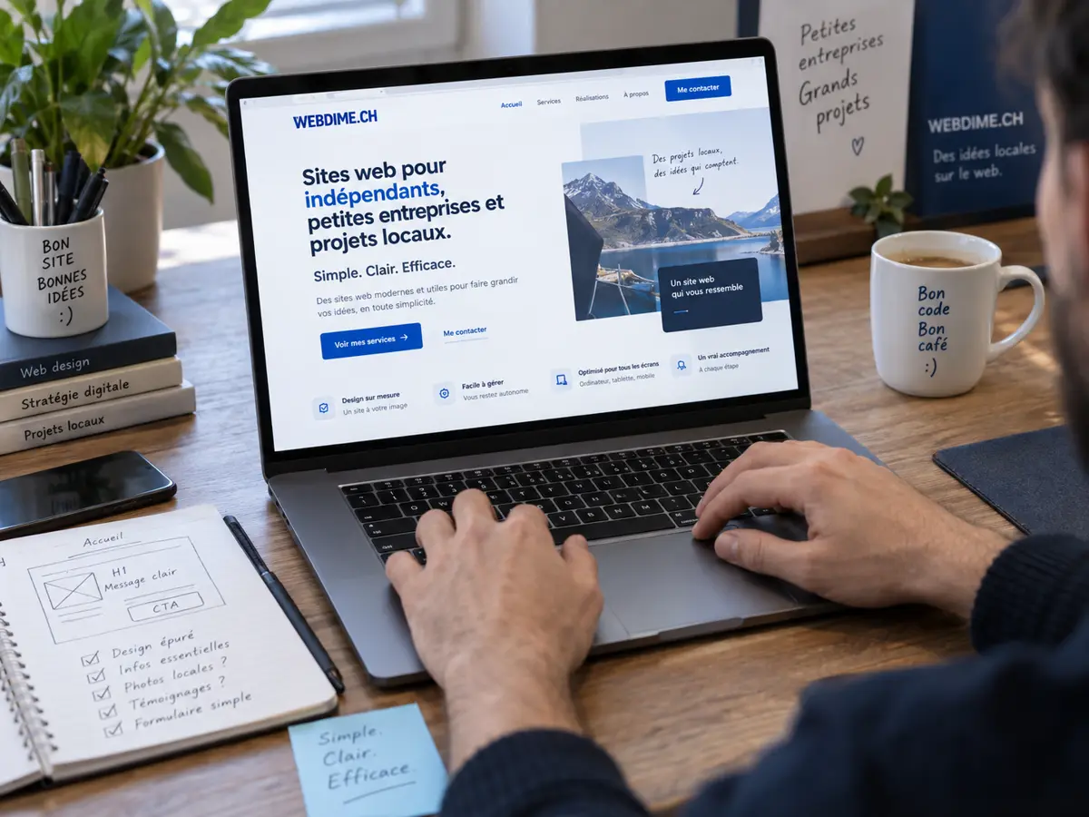 Création d’un site sur ordinateur