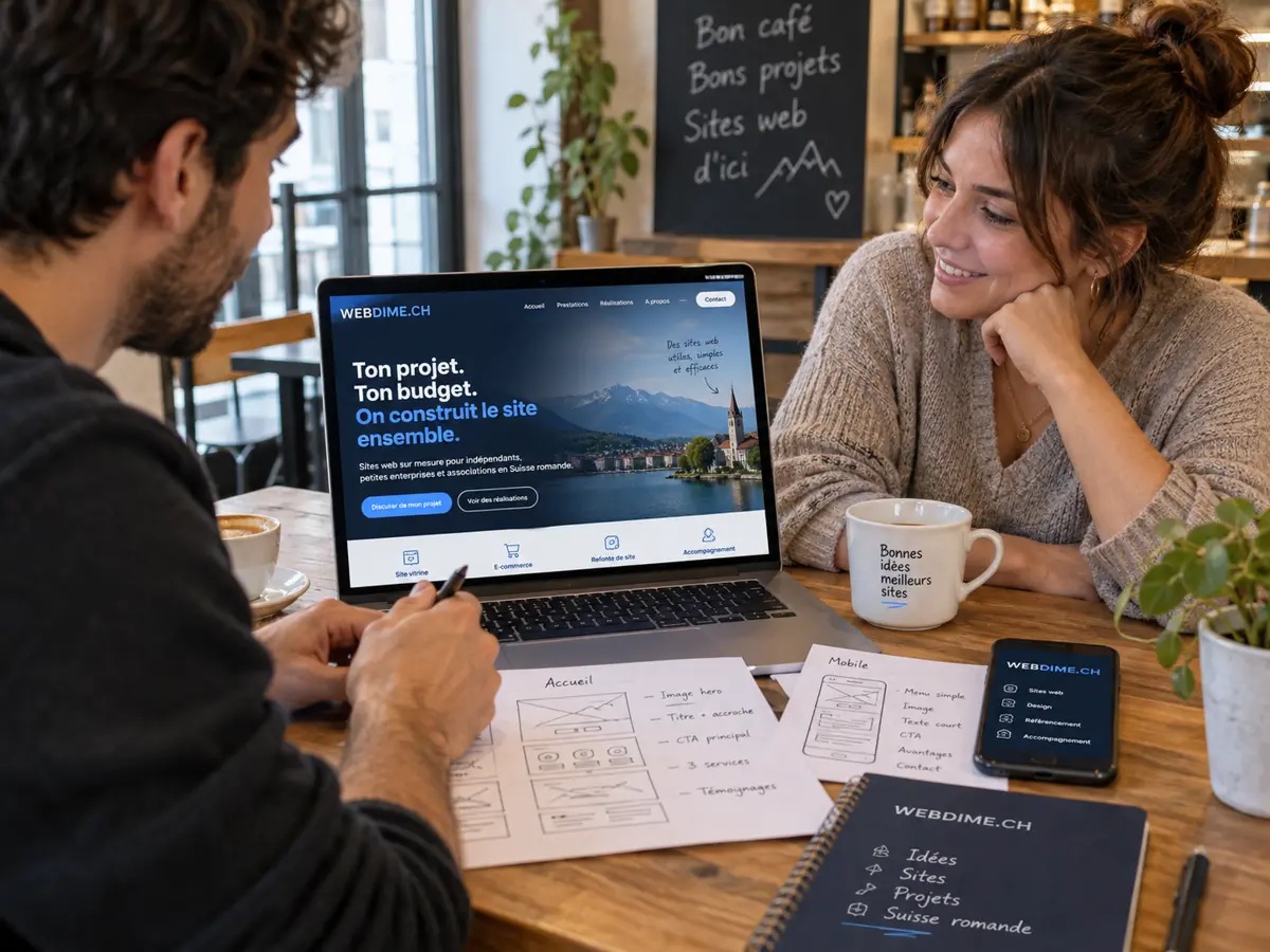 Rendez-vous client autour d’un café